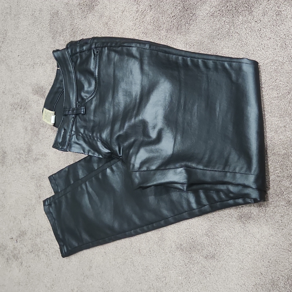Leather like pants